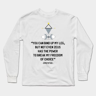 Stoics Quote from Epictetus Long Sleeve T-Shirt